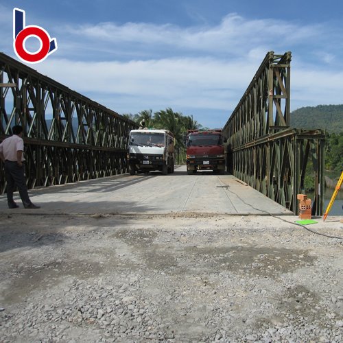 Pont en acier Bailey Style Pont en acier temporaire Bailey