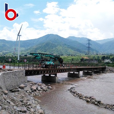 Train double pont en acier Bailey